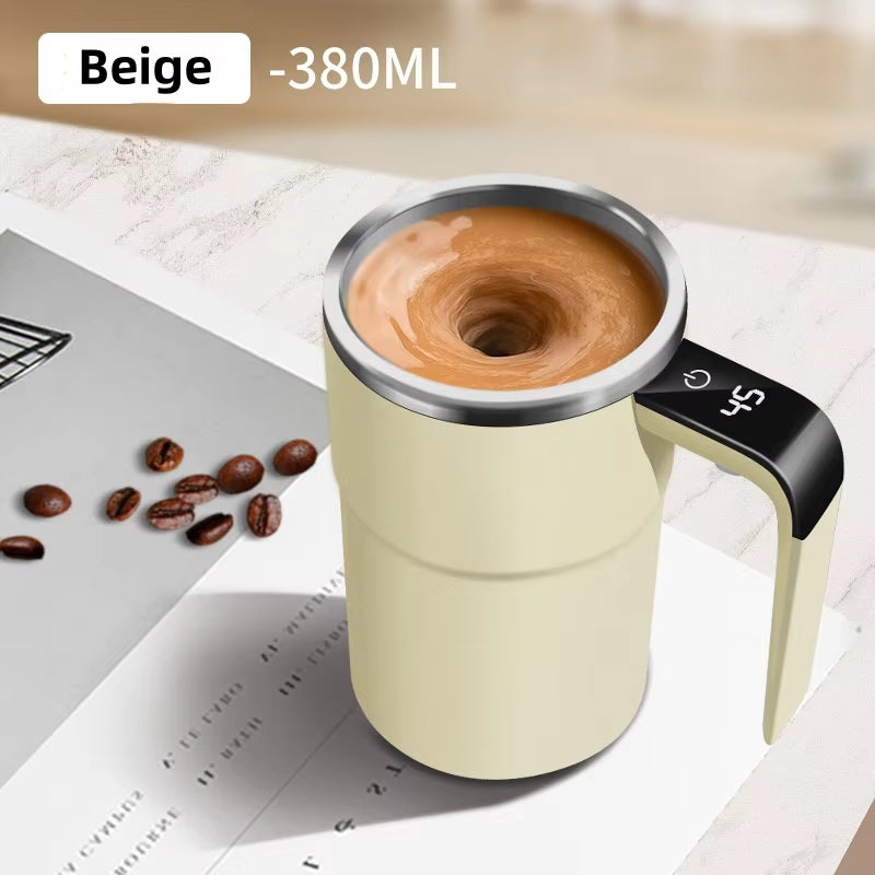 380ML Self-Stirring Electric Coffee Mug – USB Rechargeable & Waterproof"