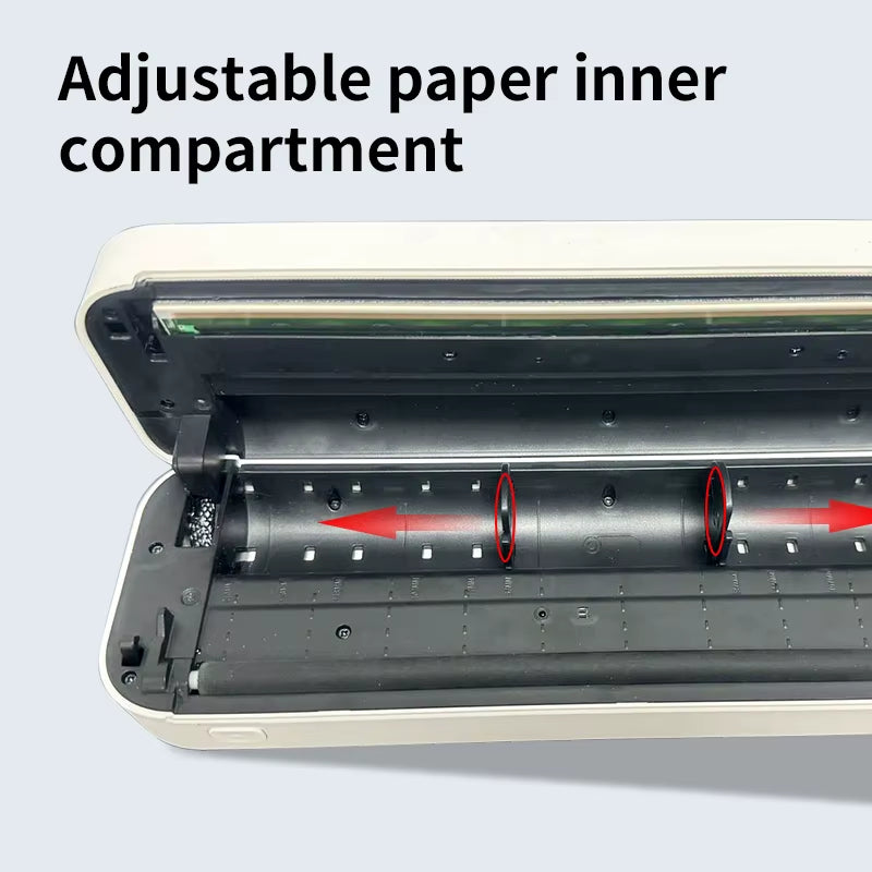 "Inkless Thermal Document Printer – Portable A4 Bluetooth Printer for Work or Study"