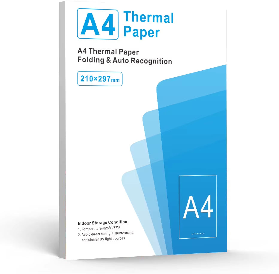 "Inkless Thermal Document Printer – Portable A4 Bluetooth Printer for Work or Study"