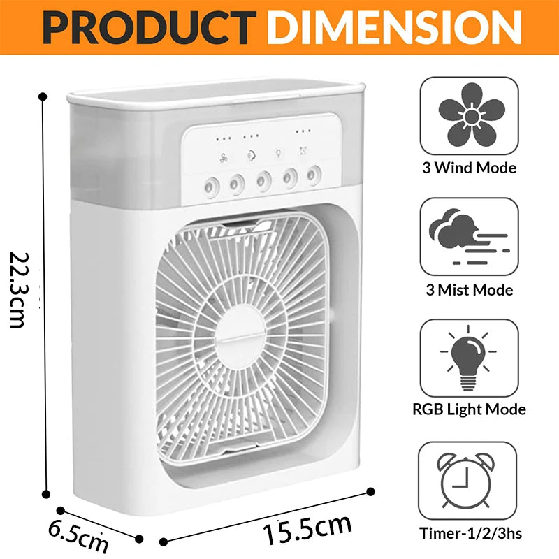  "Portable Stand Air Cooler – Ice Cooling & Heat Dissipation"